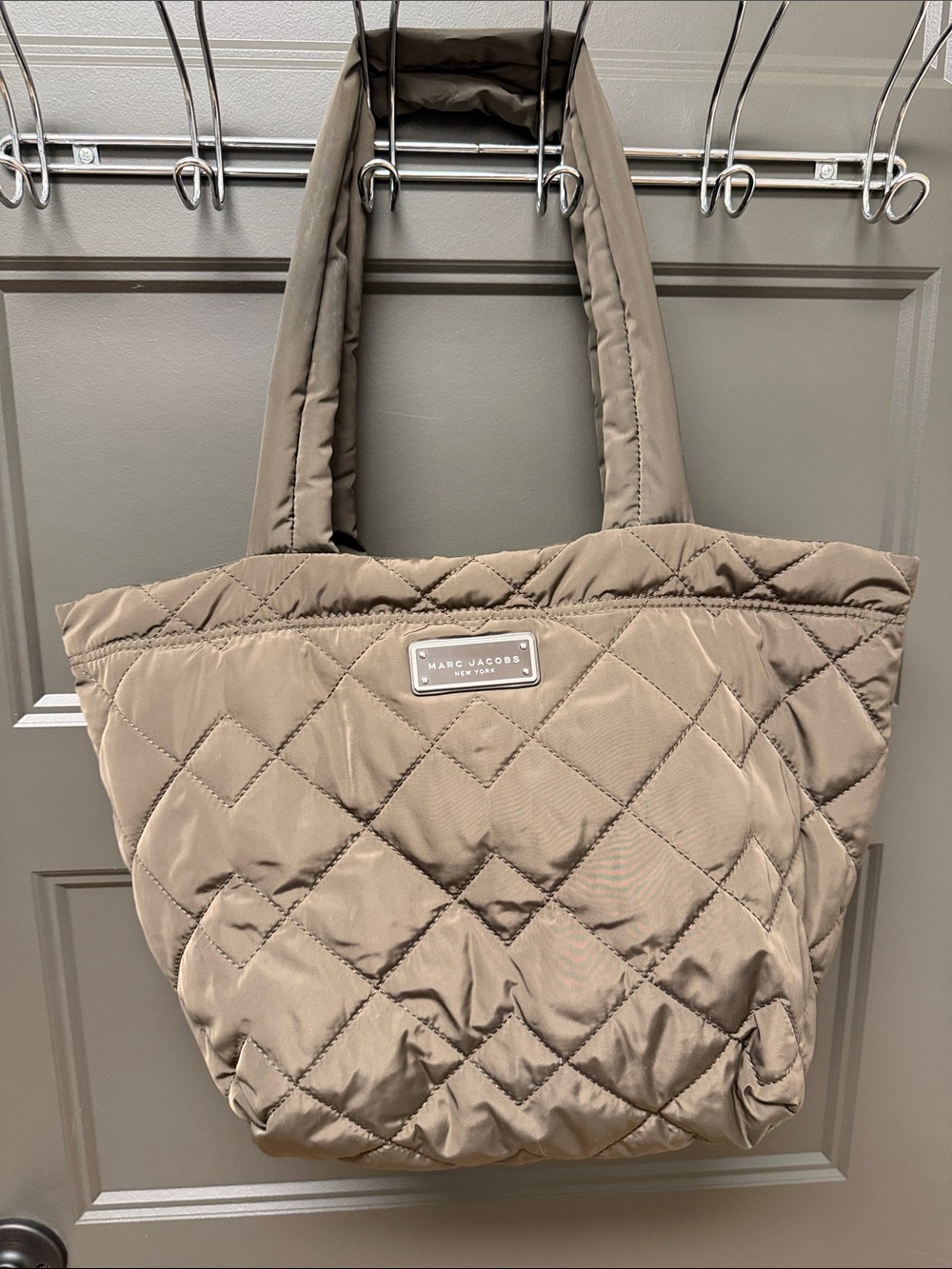 Marc Jacobs Quilted Tote in Taupe Beige